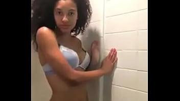 Beautiful Ethiopian girl showing her beautiful  body in bathroom