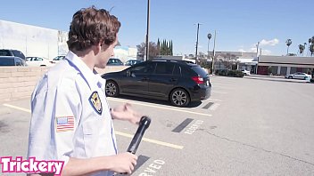 April O'neil fucks the security guard to get out of her parking ticket!