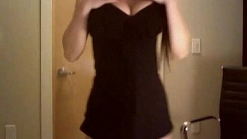 Emo babe in black dress with k. ass