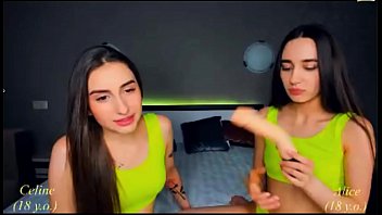 Not Lesbian Twins playing on cam