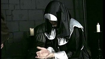 Naughty nun begs for forgiveness but is spanked on her hands and butt by priest