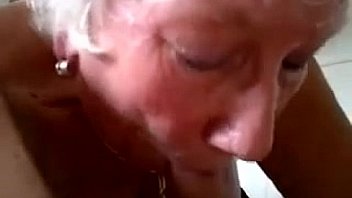 Busty Granny Gives A Blowjob And Swallows
