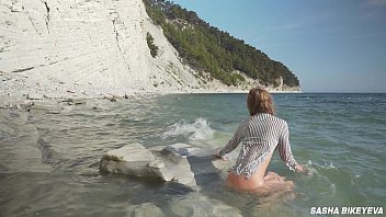 The magnificent body of Sasha Bikeeva. Nude photosession on the Black Sea.