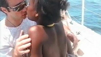Double interracial sex with two ebony