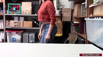 Small tits latina steals lingerie and is caught.The officer makes her strip off and dominates her to give him a bj and facefucks her.Then he bangs her