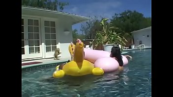 Three hot lesbians fucking in pool