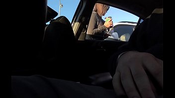 Dick flash in car