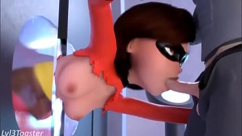 The Incredibles XXX - Elastigirl having sex with The guards (super sex) (cum)