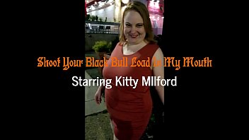 BBW Kitty Milford goes on dinner date and gets black bull cum for dessert