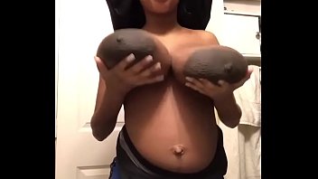 Huge ebony tits