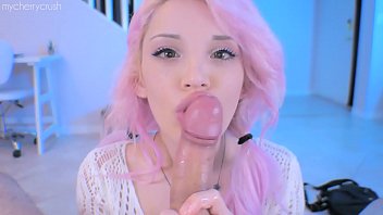 Mycherrycrush Cosplay Neko Masturbation and School Girl Blowjob and Cum shot