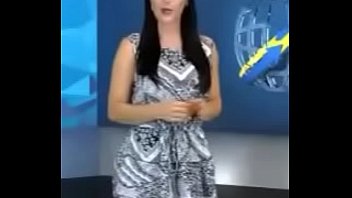 News reader undressing herself during news hour