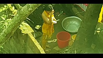 Village girl bath new style...