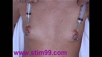 Injection Saline in Breast Nipples Pumping Tits & Vibrator