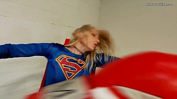 Blonde Supergirl Punched Out Maledom