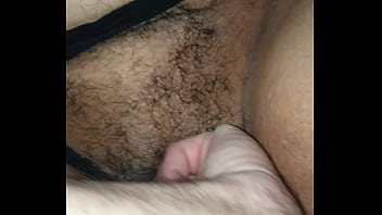 Wife Frigs Hairy Pussy in Panties